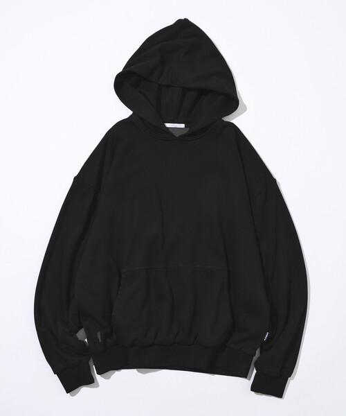 Firsthand（ファーストハンド）の「Firsthand/ファーストハンド 配色 リラックスフィット プルオーバーフーディ / ダブルフェイス（パーカー・メンズ・グレー/チャコールグレー/ブラック・M/L）」の2枚目の写真