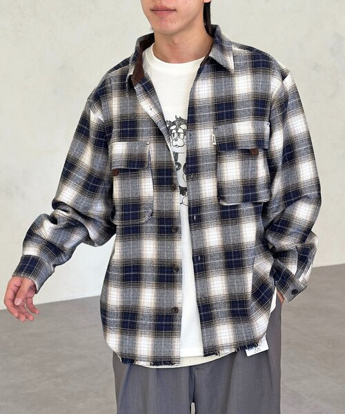 CPCM（シーピーシーエム）の「ヘビーネルフィッシングシャツ（シャツ/ブラウス・レディース・ブラック/レッド/ブラウン/ネイビー・MEDIUM/LARGE）」の3枚目の写真