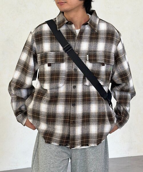 CPCM（シーピーシーエム）の「ヘビーネルフィッシングシャツ（シャツ/ブラウス・レディース・ブラック/レッド/ブラウン/ネイビー・MEDIUM/LARGE）」の5枚目の写真