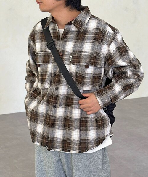 CPCM（シーピーシーエム）の「ヘビーネルフィッシングシャツ（シャツ/ブラウス・レディース・ブラック/レッド/ブラウン/ネイビー・MEDIUM/LARGE）」の6枚目の写真