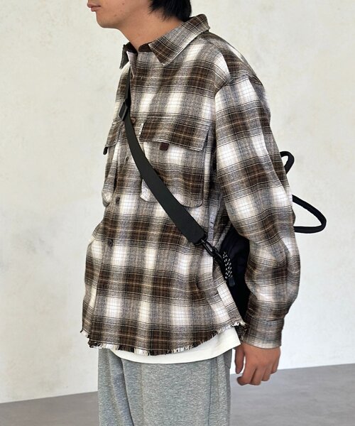 CPCM（シーピーシーエム）の「ヘビーネルフィッシングシャツ（シャツ/ブラウス・レディース・ブラック/レッド/ブラウン/ネイビー・MEDIUM/LARGE）」の7枚目の写真