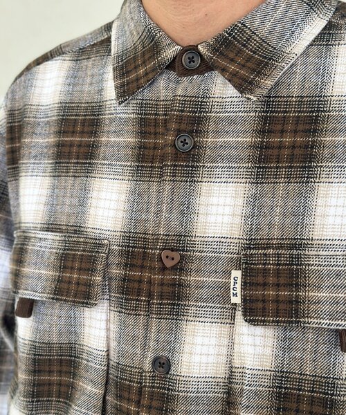 CPCM（シーピーシーエム）の「ヘビーネルフィッシングシャツ（シャツ/ブラウス・レディース・ブラック/レッド/ブラウン/ネイビー・MEDIUM/LARGE）」の16枚目の写真