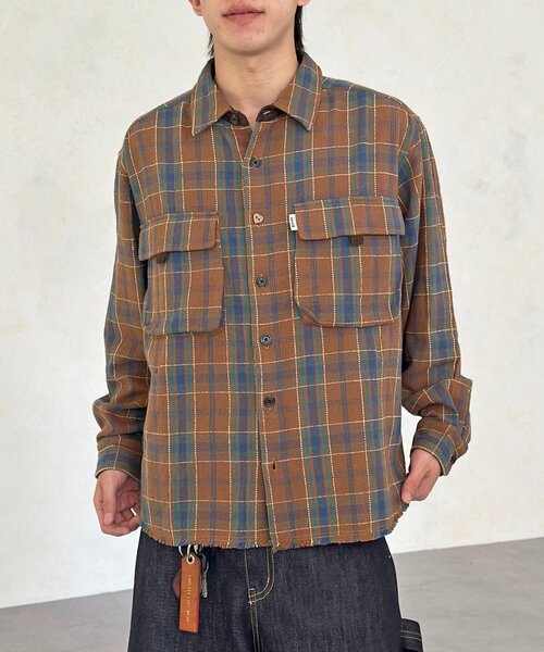 CPCM（シーピーシーエム）の「ヘビーネルフィッシングシャツ（シャツ/ブラウス・レディース・ブラック/レッド/ブラウン/ネイビー・MEDIUM/LARGE）」の17枚目の写真