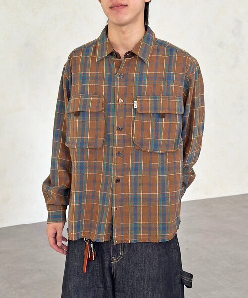 CPCM（シーピーシーエム）の「ヘビーネルフィッシングシャツ（シャツ/ブラウス・レディース・ブラック/レッド/ブラウン/ネイビー・MEDIUM/LARGE）」の22枚目の写真