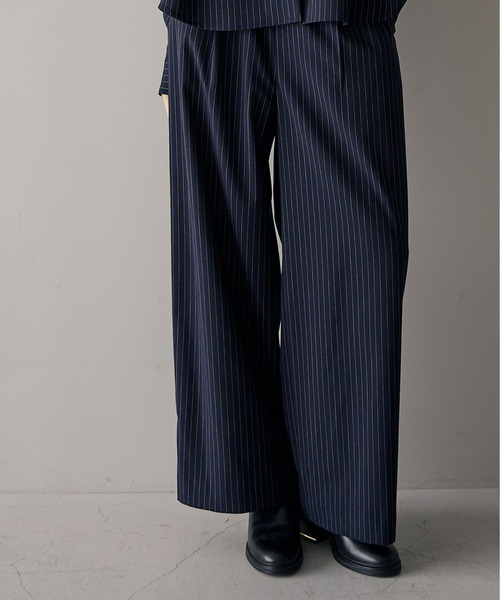 for/c（フォーシー）の「[低身長/高身長向けサイズ有]ストレッチウエストドロストワイドパンツ【サスティナブル】（その他パンツ・レディース・ブラック/グレー/ネイビー/チャコール・LL/TM/M/L/PM）」の14枚目の写真