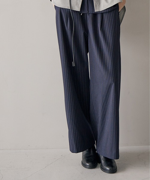 for/c（フォーシー）の「[低身長/高身長向けサイズ有]ストレッチウエストドロストワイドパンツ【サスティナブル】（その他パンツ・レディース・ブラック/グレー/ネイビー/チャコール・LL/TM/M/L/PM）」の16枚目の写真