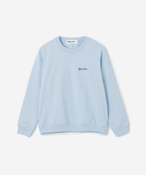 GYMPHLEX(ジムフレックス)の「Gymphlex | キッズ クルーネック 長袖プルオーバー(Tシャツ/カットソー・キッズ・グレー/サックスブルー/アイボリー・125/135/115)」の3枚目の写真