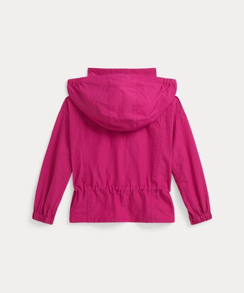 POLO RALPH LAUREN CHILDRENSWEAR（ポロ ラルフ ローレン チルドレンズウェア）の「クォータージップ ペプラム リップストップ ジャケット（ナイロンジャケット・キッズ・ピンク・3/6/4）」の4枚目の写真