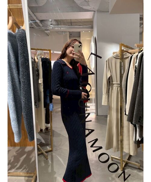 POLO BCSコラボ】ケーブルラインニットワンピース（ワンピース