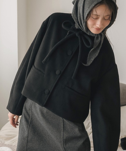 セール】【大人気！HIT ITEM！】【original】リボンタイショートコート