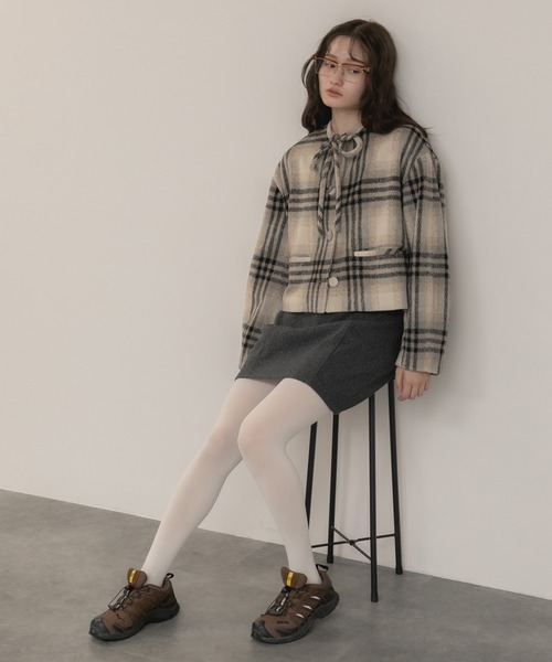 セール】【大人気！HIT ITEM！】【original】リボンタイショートコート