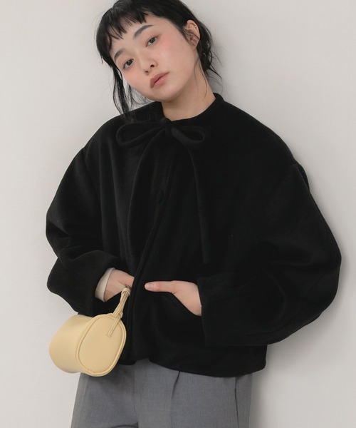 セール】【大人気！HIT ITEM！】【original】リボンタイショートコート