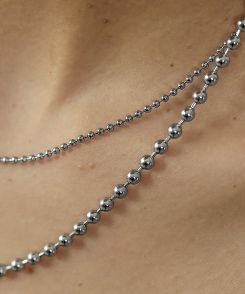 セール】金属アレルギー対応 2set ボールチェーンネックレス