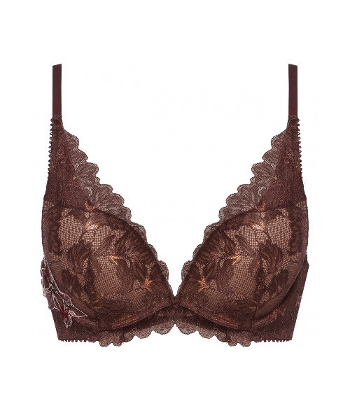 AMOSTYLE BY Triumph（アモスタイルバイトリンプ）の「夢みるブラ DeepV ブラジャー2 アップルブロッサム【A,B,C,Dカップ】 AMST1540 WHU2 JX（ブラジャー・レディース・グリーン/ブラウン/パープル・C65/A75/A70/B75/D70/C70/B70/B65/D80/D75/D65/C75）」の6枚目の写真