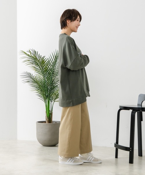 fort point(フォーポイント)の「【C-FORT POINT/フォートポイント】裏毛リメイク風チュニック(スウェット・レディース・チャコールグレー/カーキ/ブルー/アイボリー/杢グレー・FREE)」の17枚目の写真