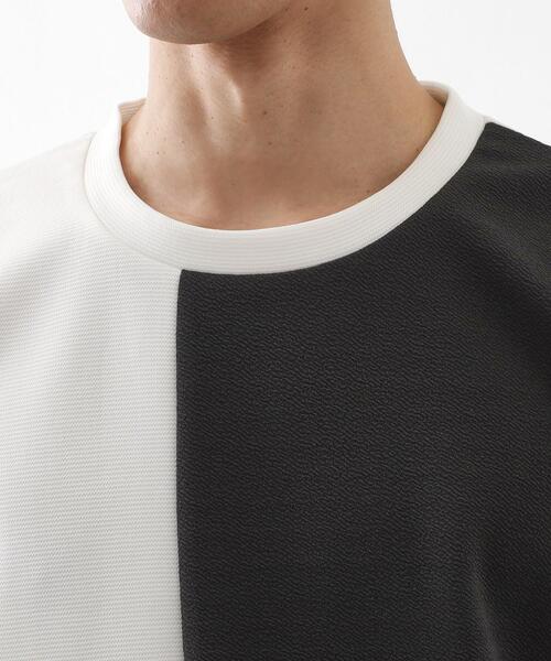 THE SHOP TK (ザ ショップ ティーケー )の「【一枚で着映える】パターンブロッキング長袖Tシャツ 洗濯機OK(Tシャツ/カットソー・メンズ・ダークブラウン/オフホワイト/ブルー系その他・04/03/02)」の9枚目の写真
