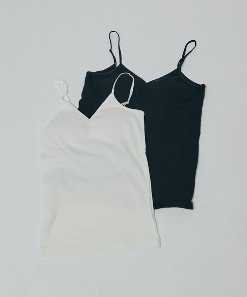 Lui's(ルイス)の「カップ付きVネックキャミ(キャミソール・レディース・ベージュ/オフホワイト/ブラック・FREE)」の13枚目の写真