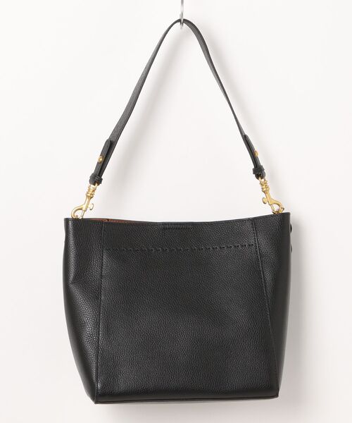 NiiNa(ニーナ)の「【 NiiNa / ニーナ 】高品質牛革バケットショルダーバッグ(ワイドストラップ)(ショルダーバッグ・レディース・ブラウン/ブラック・FREE)」の4枚目の写真