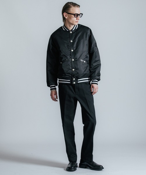 CRIMIE（クライミー）の「NYLON STADIUM BOMBER JACKET（ブルゾン・メンズ・ブラック・M/L/XL/XXL/S）」の8枚目の写真