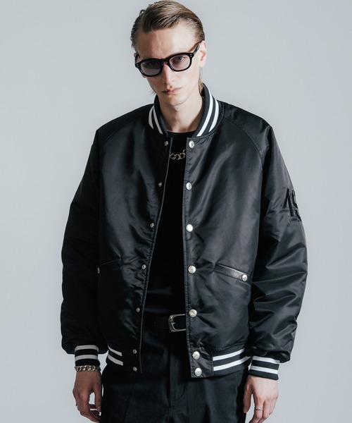 CRIMIE（クライミー）の「NYLON STADIUM BOMBER JACKET（ブルゾン・メンズ・ブラック・M/L/XL/XXL/S）」の12枚目の写真