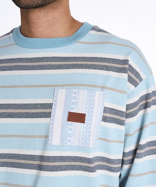 BILLABONG(ビラボン)の「BILLABONG メンズ 【GARAGE COLLECTION】GARAGE LS ロンT 【2025年秋冬モデル】/ビラボン胸ポケットワンポイントボーダー柄長袖ロンT(Tシャツ/カットソー・メンズ・チョコ/ブラック・MEDIUM/LARGE/X-LARGE)」の7枚目の写真