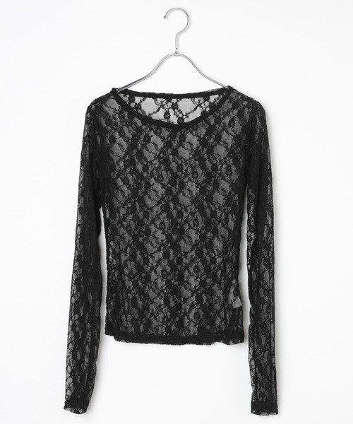 3.3 Field Trip (3.3フィールドトリップ)の「3.3 Field Trip/フラワーレースT(Tシャツ/カットソー・レディース・ブラック/アイボリー/ホワイト・FREE)」の22枚目の写真