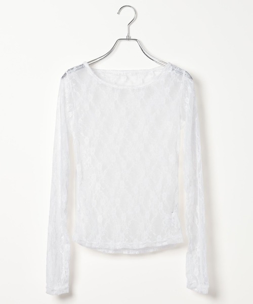 3.3 Field Trip (3.3フィールドトリップ)の「3.3 Field Trip/フラワーレースT(Tシャツ/カットソー・レディース・ブラック/アイボリー/ホワイト・FREE)」の4枚目の写真