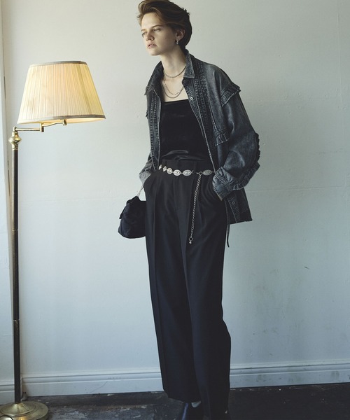 ROSE BUD（ローズバッド）の「BASIC TUCK PANTS（その他パンツ・レディース・ブラック/グレー/ホワイト・S/M）」の7枚目の写真