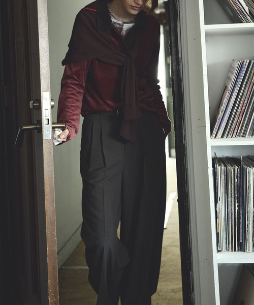 ROSE BUD（ローズバッド）の「BASIC TUCK PANTS（その他パンツ・レディース・ブラック/グレー/ホワイト・S/M）」の10枚目の写真