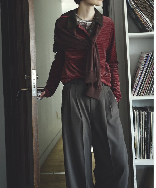 ROSE BUD（ローズバッド）の「BASIC TUCK PANTS（その他パンツ・レディース・ブラック/グレー/ホワイト・S/M）」の11枚目の写真