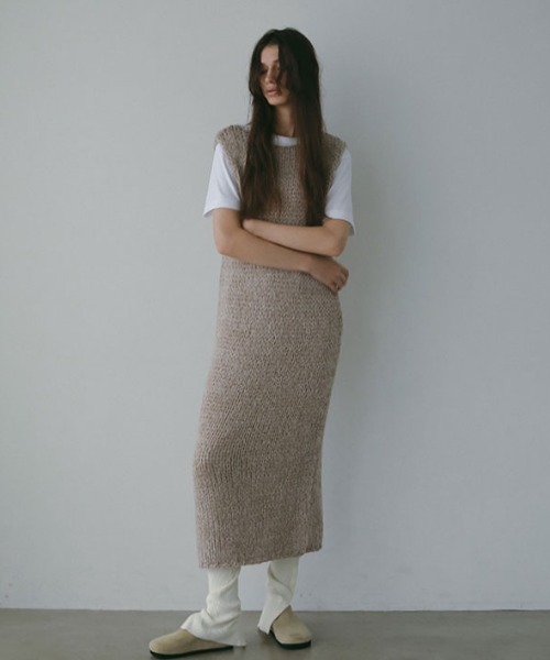 セール】スリーブレスローゲージニットワンピース（ワンピース）｜ETRE