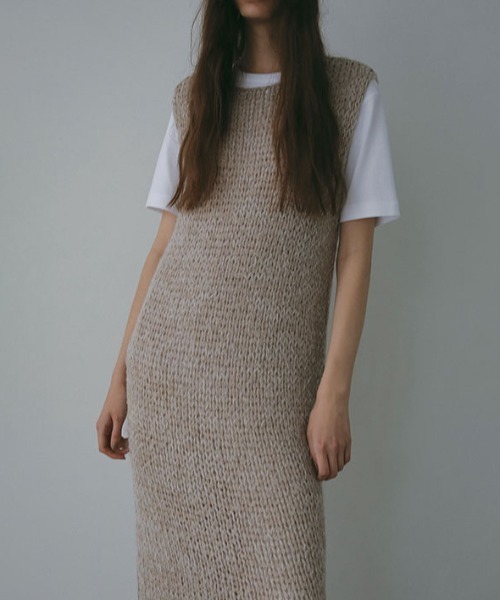 セール】スリーブレスローゲージニットワンピース（ワンピース）｜ETRE
