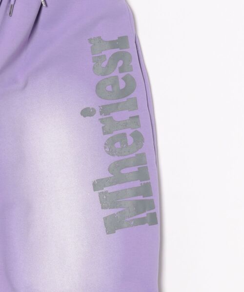 VIBGYOR（ヴィブジョー）の「【LAMPOON】ビンテージ加工ワイドスエットパンツ（スウェットパンツ・レディース・パープル/ブラック・MEDIUM/LARGE/SMALL）」の8枚目の写真
