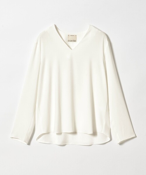 conte（コンテ）の「＜conte＞Vネック ブラウス（シャツ/ブラウス