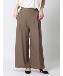 SUIT SQUARE | CHANTOWA タックワイドパンツ ウォッシャブル ストレッチツイル 無地(スラックス)
