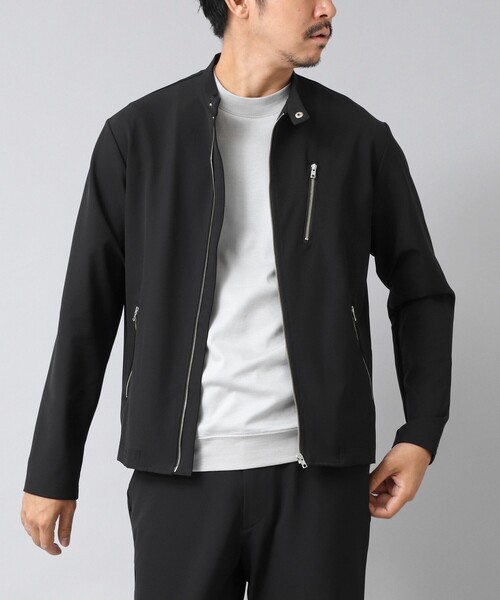 NOLLEY’S(ノーリーズ)の「【ACTIVE SECT】《限定展開》ハイストレッチシングルライダース 25AW(ブルゾン・メンズ・ブラック/グレイッシュベージュ/ネイビー・S/M/L/XL)」の19枚目の写真