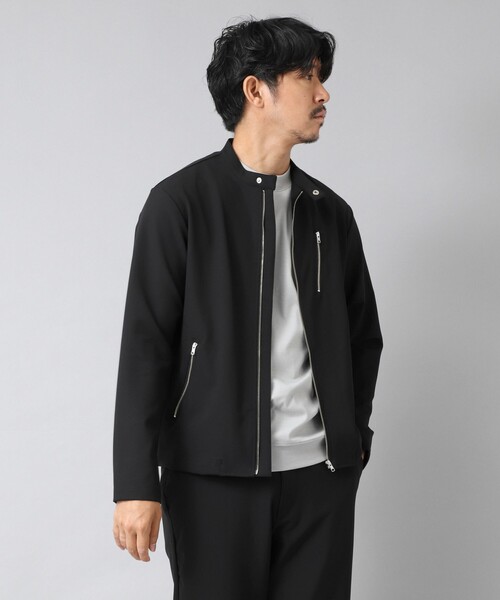 NOLLEY’S(ノーリーズ)の「【ACTIVE SECT】《限定展開》ハイストレッチシングルライダース 25AW(ブルゾン・メンズ・ブラック/グレイッシュベージュ/ネイビー・S/M/L/XL)」の20枚目の写真