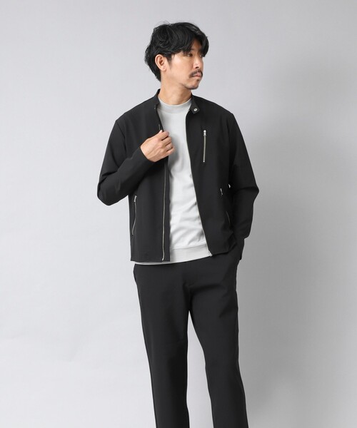 NOLLEY’S(ノーリーズ)の「【ACTIVE SECT】《限定展開》ハイストレッチシングルライダース 25AW(ブルゾン・メンズ・ブラック/グレイッシュベージュ/ネイビー・S/M/L/XL)」の21枚目の写真