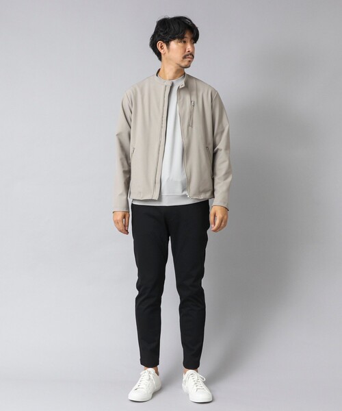 NOLLEY’S(ノーリーズ)の「【ACTIVE SECT】《限定展開》ハイストレッチシングルライダース 25AW(ブルゾン・メンズ・ブラック/グレイッシュベージュ/ネイビー・S/M/L/XL)」の11枚目の写真