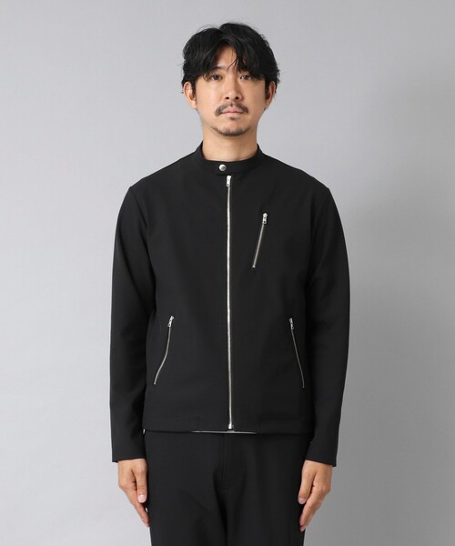 NOLLEY’S(ノーリーズ)の「【ACTIVE SECT】《限定展開》ハイストレッチシングルライダース 25AW(ブルゾン・メンズ・ブラック/グレイッシュベージュ/ネイビー・S/M/L/XL)」の10枚目の写真