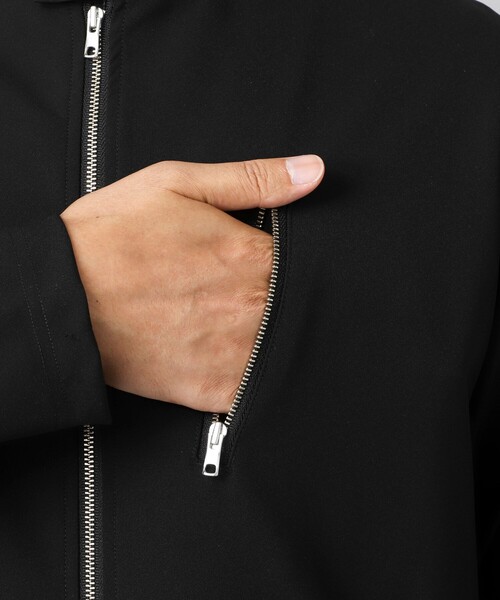 NOLLEY’S(ノーリーズ)の「【ACTIVE SECT】《限定展開》ハイストレッチシングルライダース 25AW(ブルゾン・メンズ・ブラック/グレイッシュベージュ/ネイビー・S/M/L/XL)」の14枚目の写真