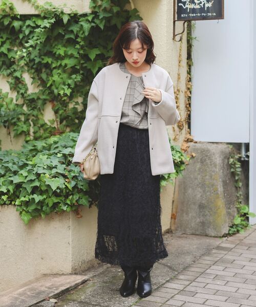 le.coeur blanc（ルクールブラン）の「《手洗い可能》TORRAZZO DONNA別注ベロアドットチュールスカート（スカート・レディース・ブラック・38）」の12枚目の写真