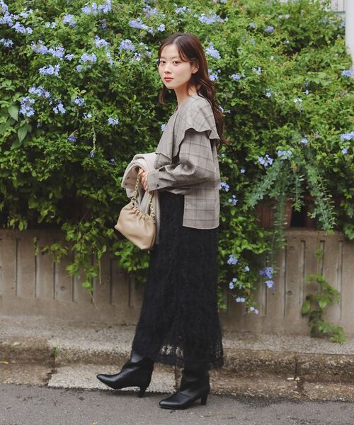 le.coeur blanc（ルクールブラン）の「《手洗い可能》TORRAZZO DONNA別注ベロアドットチュールスカート（スカート・レディース・ブラック・38）」の13枚目の写真