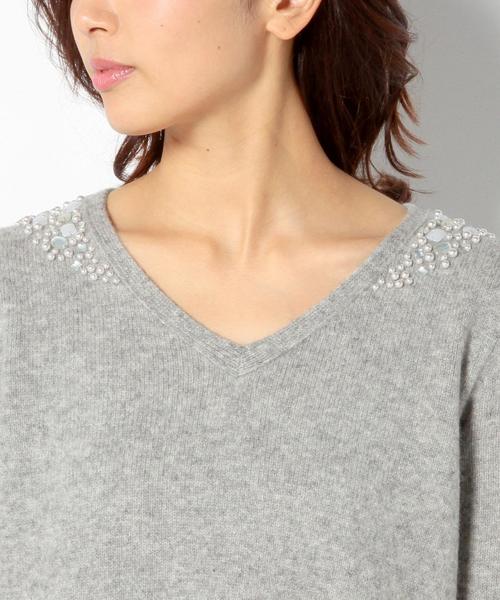 Jewel Changes  Vネックニット  グレー / FREE Jewel Changes Vネックニット グレー / FREE