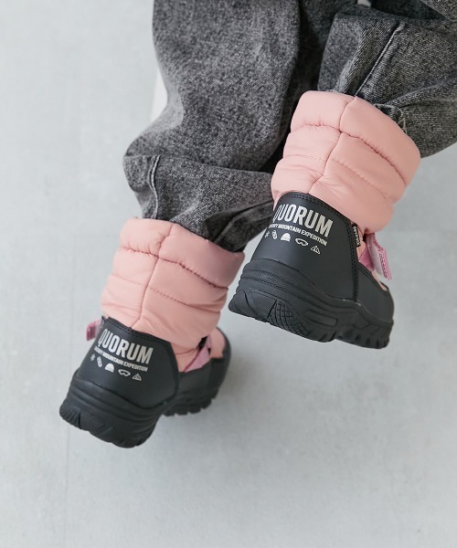 devirock（デビロック）の「防滑 撥水 中綿スノーブーツ(ボアインソール付き)（ブーツ・キッズ・ライトグレー/ブラック/ピンク系・17.0cm/18.0cm/19.0cm/22.0cm/23.0cm/20.0cm/21.0cm/24.0cm）」の10枚目の写真