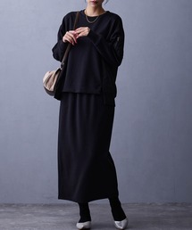 NICOLE white | セットアップ【プルオーバー×タイトスカート】(ワンピース)