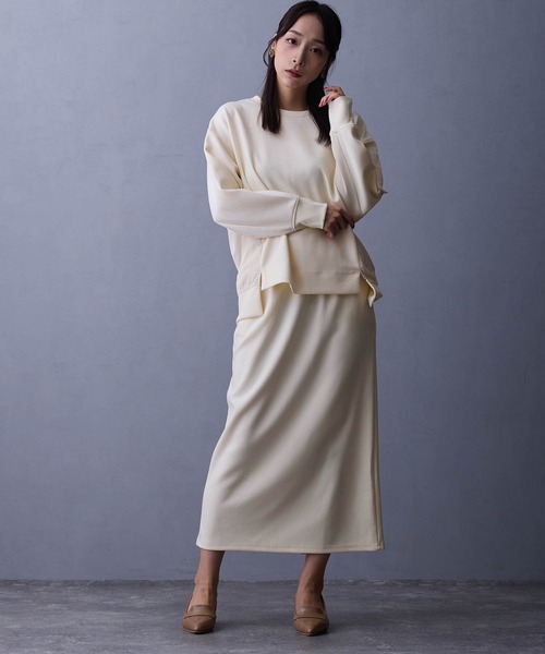 NICOLE white(ニコルホワイト)の「セットアップ【プルオーバー×タイトスカート】(ワンピース・レディース・オフホワイト/ブラック/カーキ・FREE)」の11枚目の写真