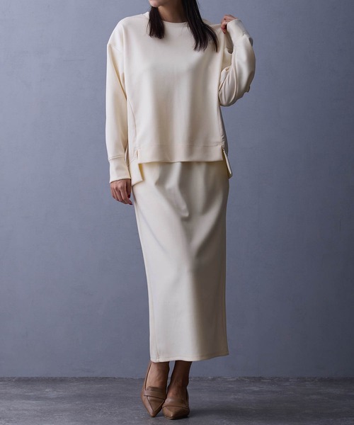 NICOLE white(ニコルホワイト)の「セットアップ【プルオーバー×タイトスカート】(ワンピース・レディース・オフホワイト/ブラック/カーキ・FREE)」の12枚目の写真