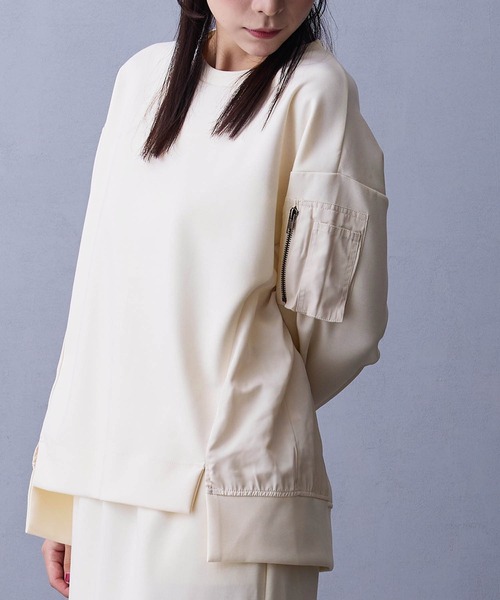 NICOLE white(ニコルホワイト)の「セットアップ【プルオーバー×タイトスカート】(ワンピース・レディース・オフホワイト/ブラック/カーキ・FREE)」の13枚目の写真