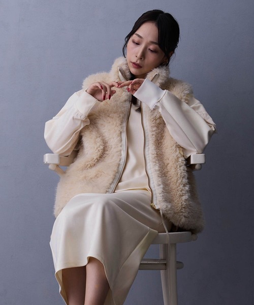 NICOLE white(ニコルホワイト)の「セットアップ【プルオーバー×タイトスカート】(ワンピース・レディース・オフホワイト/ブラック/カーキ・FREE)」の20枚目の写真